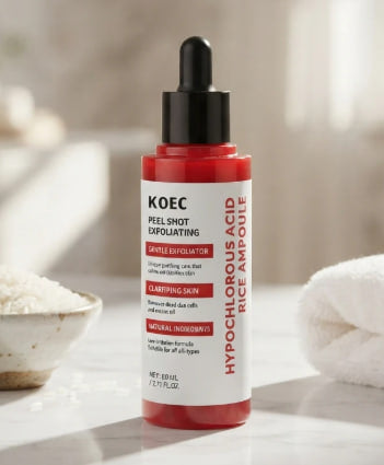 SÉRUM ÉCLAT AU RIZ & ACIDE HYPOCHLOREUX – PURIFIE LES PORES, RÉDUIT LES POINTS NOIRS & HYDRATE LA PEAU